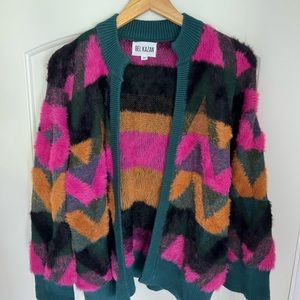 Anthropologie chevron eyelash cardigan